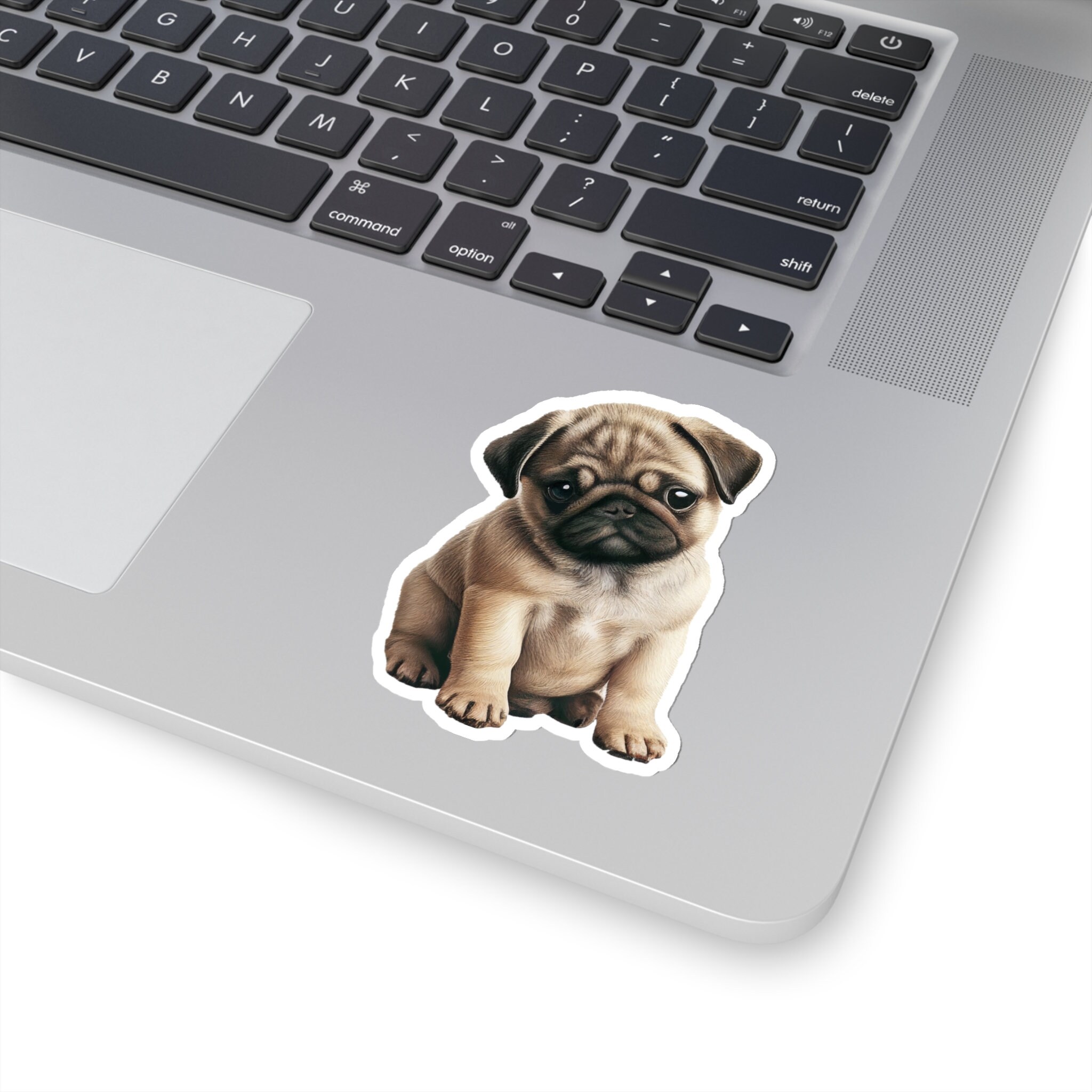Vinyl-Aufkleber Astronauten-Mops – 2 Stück, Je 10 Cm, Glänzend, Für Laptop, Kühlschrank, Auto & Mehr