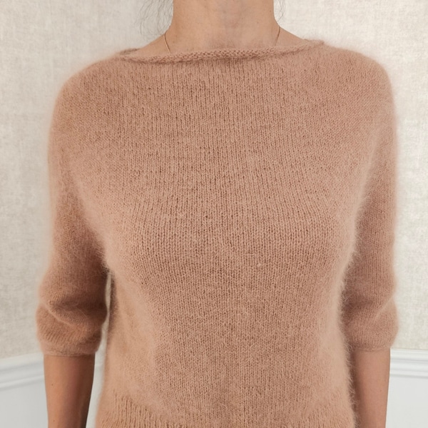 Knitting Pattern / Elegance Sweater / Easy to knit top down pattern