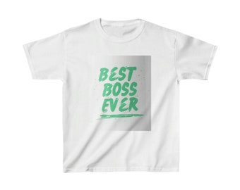 Kids Heavy Cotton Tee Boss baby I am the boss big brother big sister