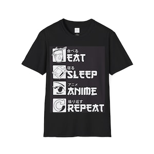 Eat Sleep Anime Repeat Unisex Softstyle T-Shirt