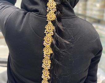 Gold Hair Paranda | Ethnic Braid Jewelry | Hair Accessories