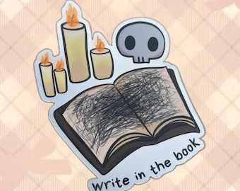 Phasmophobia Ghost Hunting Sticker / Ghost Writing Book Sticker / Halloween Sticker / Laptop Sticker / Mirror Reflective Sticker