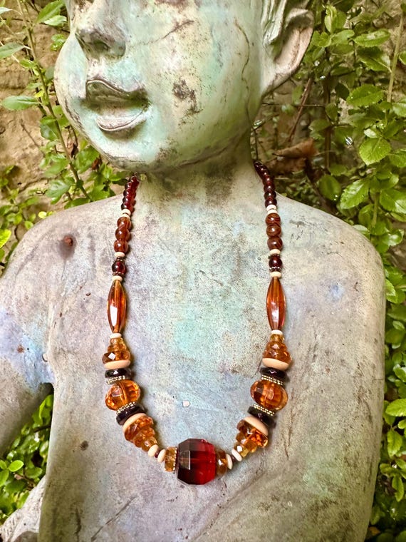 Collier Vintage Perles D'ambre Véritable – Plusieurs Couleurs – Bon état