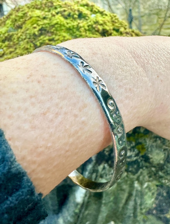 ヴィンテージ タスコ メキシコ シルバーバングル (14.5g) - Etsy