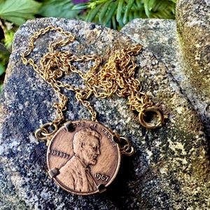 1967 USA One Cent Penny Pendant with Chain