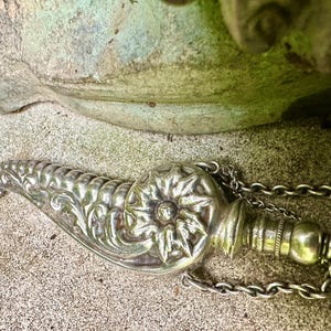 19th Century Unmarked Silver Smelling Salts Chatelaine Bottle 31.3g