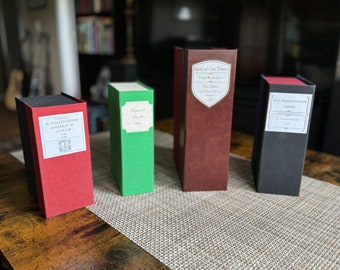 Custom Handcrafted Clamshell Book Box, Felt Lined Solander Box for Keepsakes, Photos, Archives - Size & Colors to Order