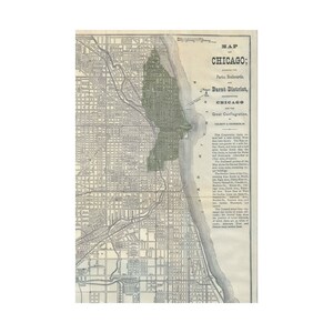 Reproducción del mapa del incendio de Chicago de 1871, impresión en lienzo del histórico distrito quemado, arte mural con mapa antiguo de la ciudad, regalo para entusiastas de la historia.