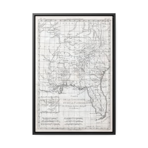Vintage 1780 U.S. Map Framed Canvas, Colonial Wall Art, Antique Map Reproduction Print, American Revolution Decor, Gift for History Buffs