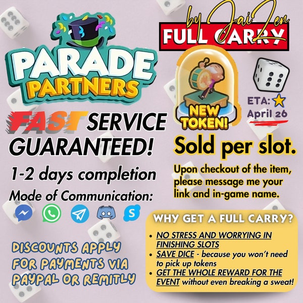 PARTNERS EVENT 100% Full Carry + Free Sticker