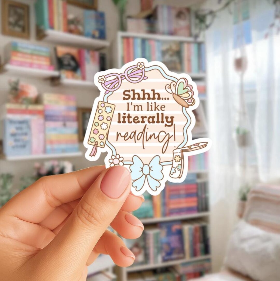 Shh I'm Reading Sticker, Kindle Sticker, Booktok, Reading, Book Lover ...