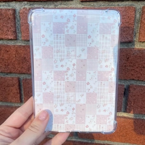 Pink Preppy Kindle Insert, Gift For Book Lover, Reading Accessory, Kindle Accessories, Patchwork