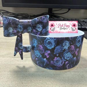 PREORDER Blue & Purple Chroma Roses Tumbler Boot, Stanley Accessories, Silicone Tumbler Boot, Tumbler Accessories, 10mm Straw Topper
