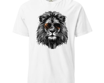 Lion T-Shirt, Cool Cat Lion T-Shirt, Animal Lover Shirt, Gift for Her, Gift for Him, Lion Lover, Cat Lover Gift, Fun Graphic Shirt