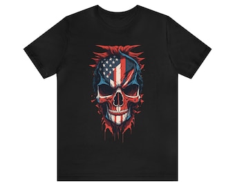 American Flag Skull T-Shirt: Patriotic Punisher Tee
