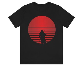 Mandalorian Silhouette T-Shirt | Red Sun Star Wars Fan Tee