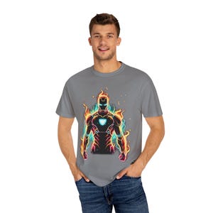 Ironman Graphic Tee: Avengers Superhero Comic Book Fan Gift image 4