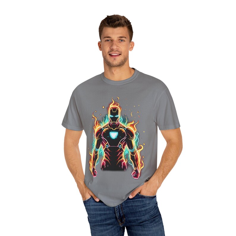 Ironman Graphic Tee: Avengers Superhero Comic Book Fan Gift image 4