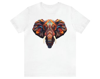 Unisex Jersey Short Sleeve Tee, Elephant, Papercut,