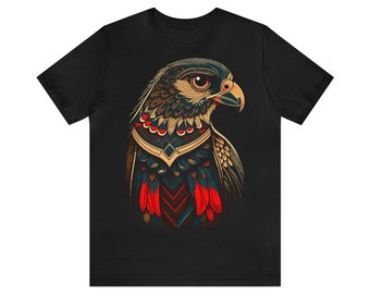 Unisex Jersey Short Sleeve Tee - Madhubani Artwork Falcon