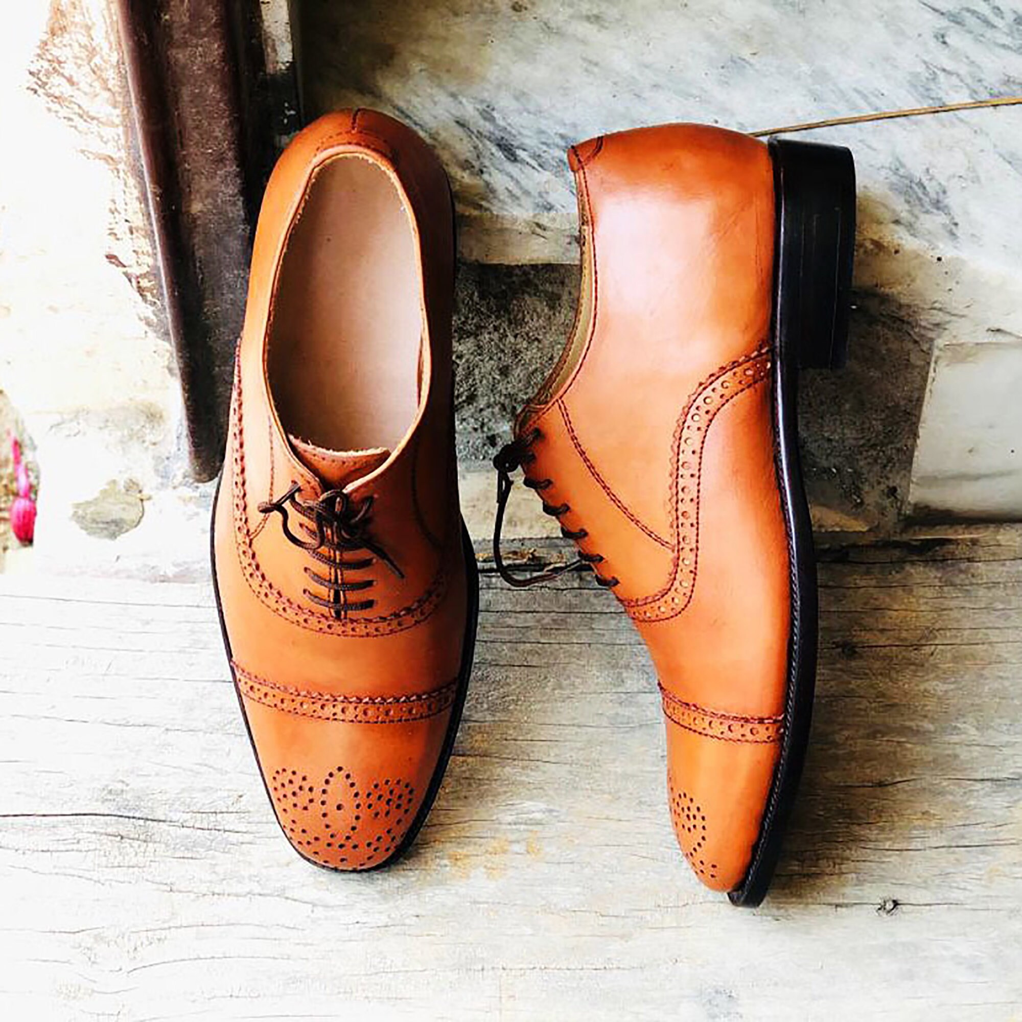 Oxford Shoes Bespoke Shoes Leather Sole Shoes Men's - Etsy