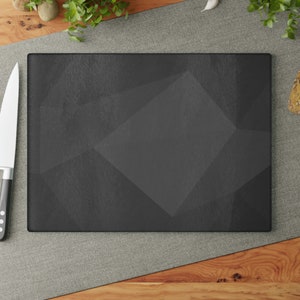 Black Geometric Design Cutting Board, Pick your Size, Kitchen Decor, Gift for mom, Neutral Kitchen, Black and White kitchen, Chopping Board