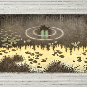 Hyter Sprites Norwegian Folklore Monster, the Water Sprite, Theodor Kittelsen, High ...
