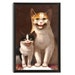  Smiling Cats Art Print, Victorian Print From Antique Card, Silly Cat Bildidee 