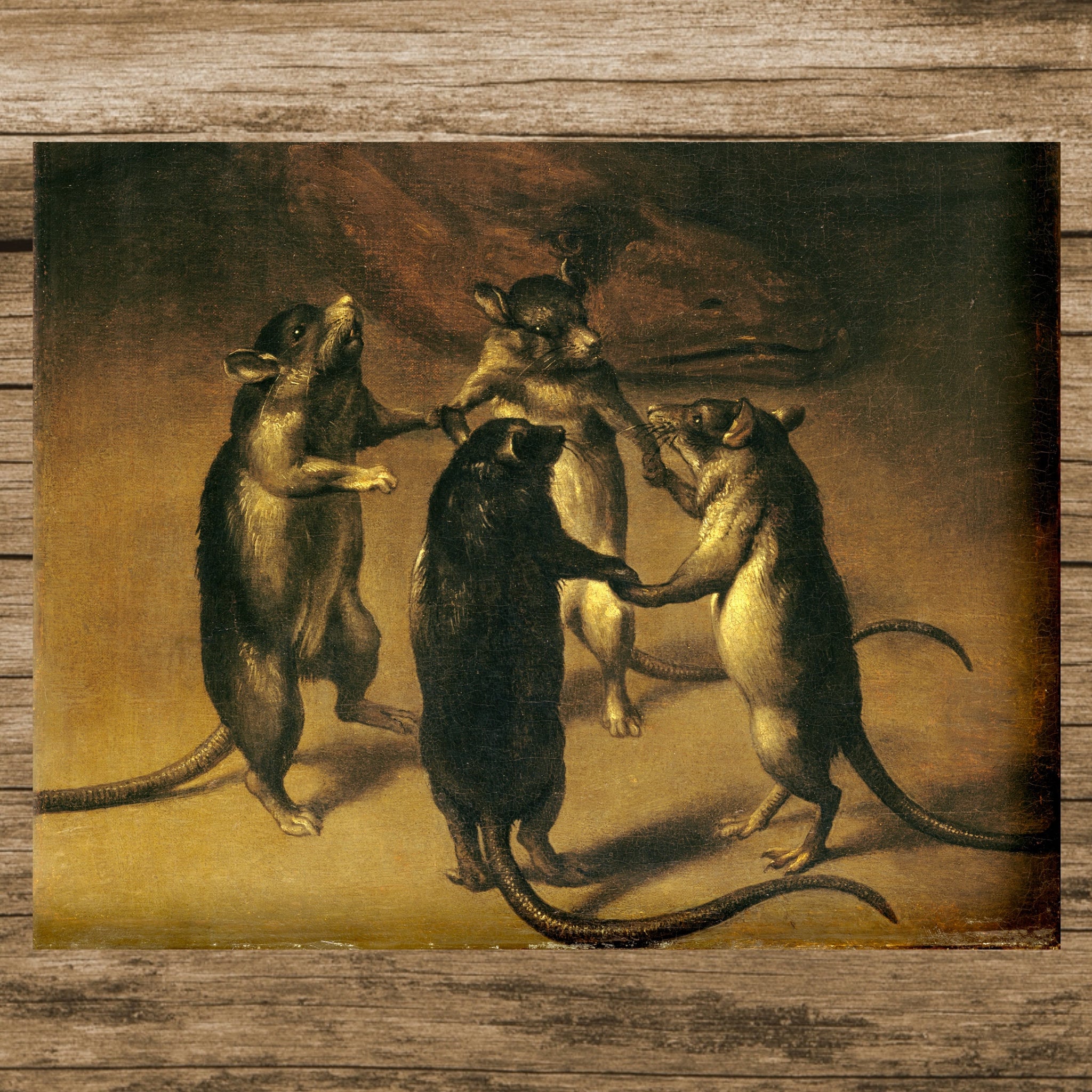 The Dance of the Rats, Unframed Art Print, Renaissance Art, Weird