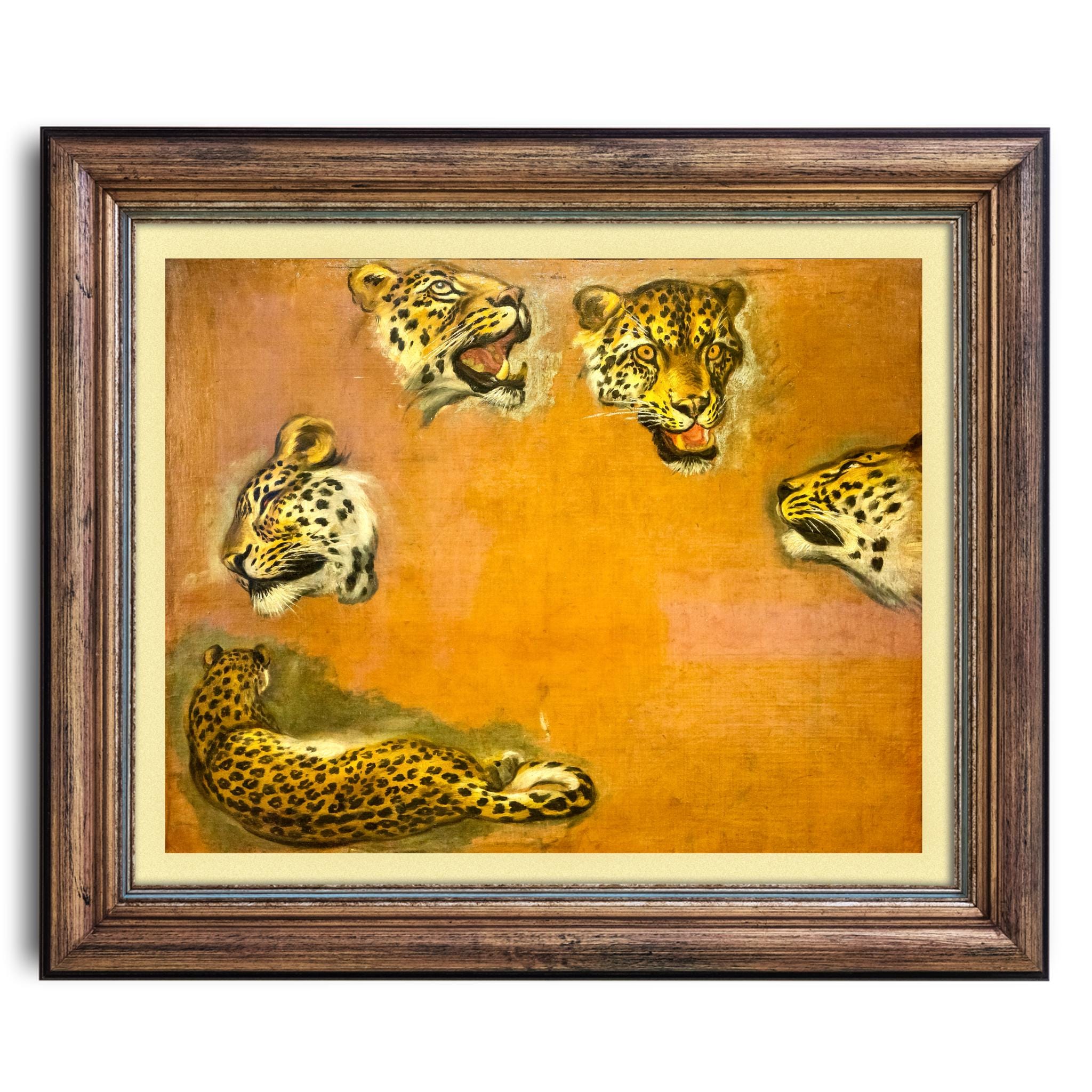 Renaissance Leopard Art, Weird Antique Cat Painting, 1600s 17th Century ...