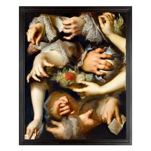 18th Century Baroque Hand Study Print, French Rococo Art
