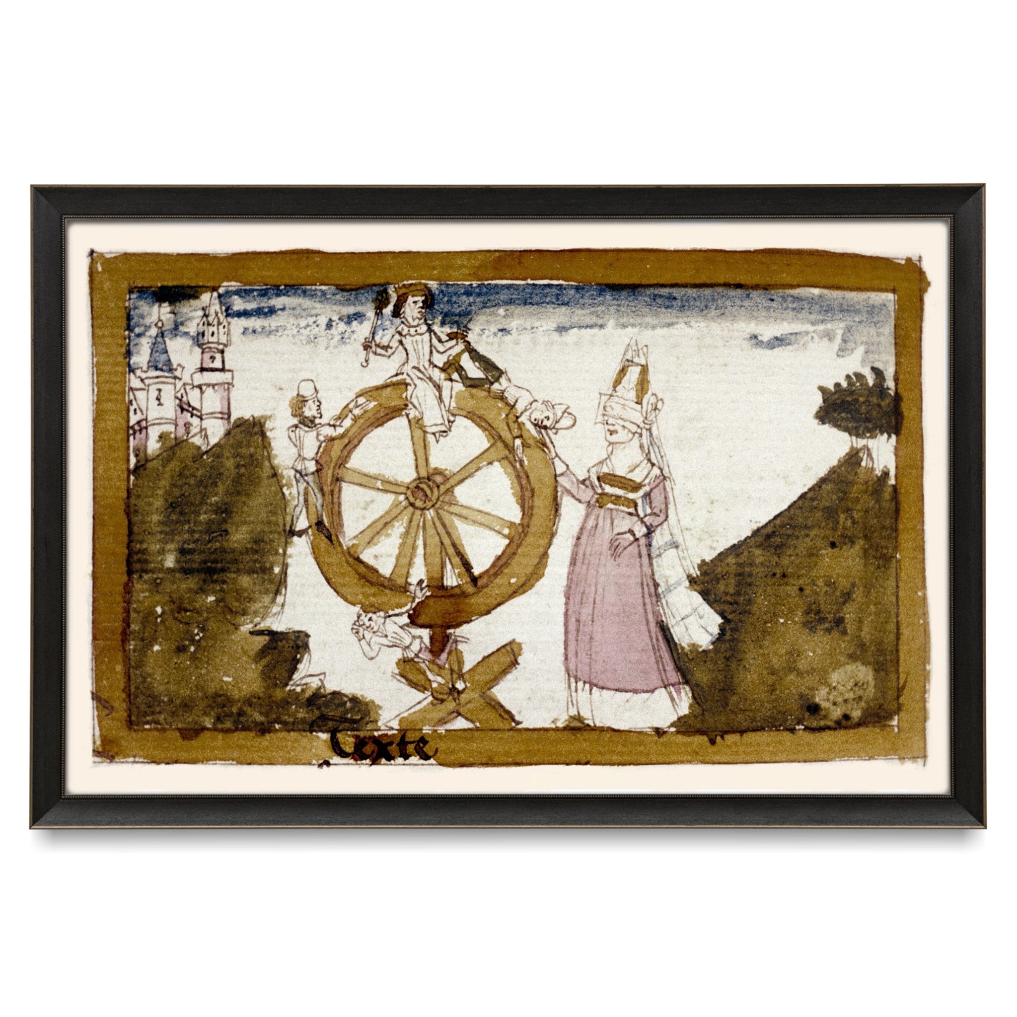 Wheel of Fortune Medieval Art, Middle Ages Castle, 14th Century, Queen ...