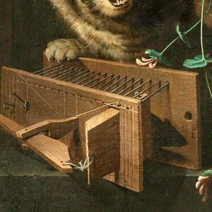 Renaissance Cat With Human Features, Weird Antique Cat Painting, Ugly ...