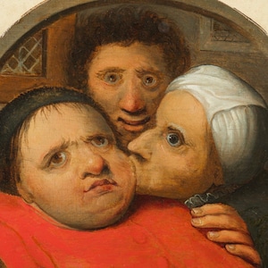 Weird Renaissance Art Print, Flemish Painting Detail, Square - Etsy
