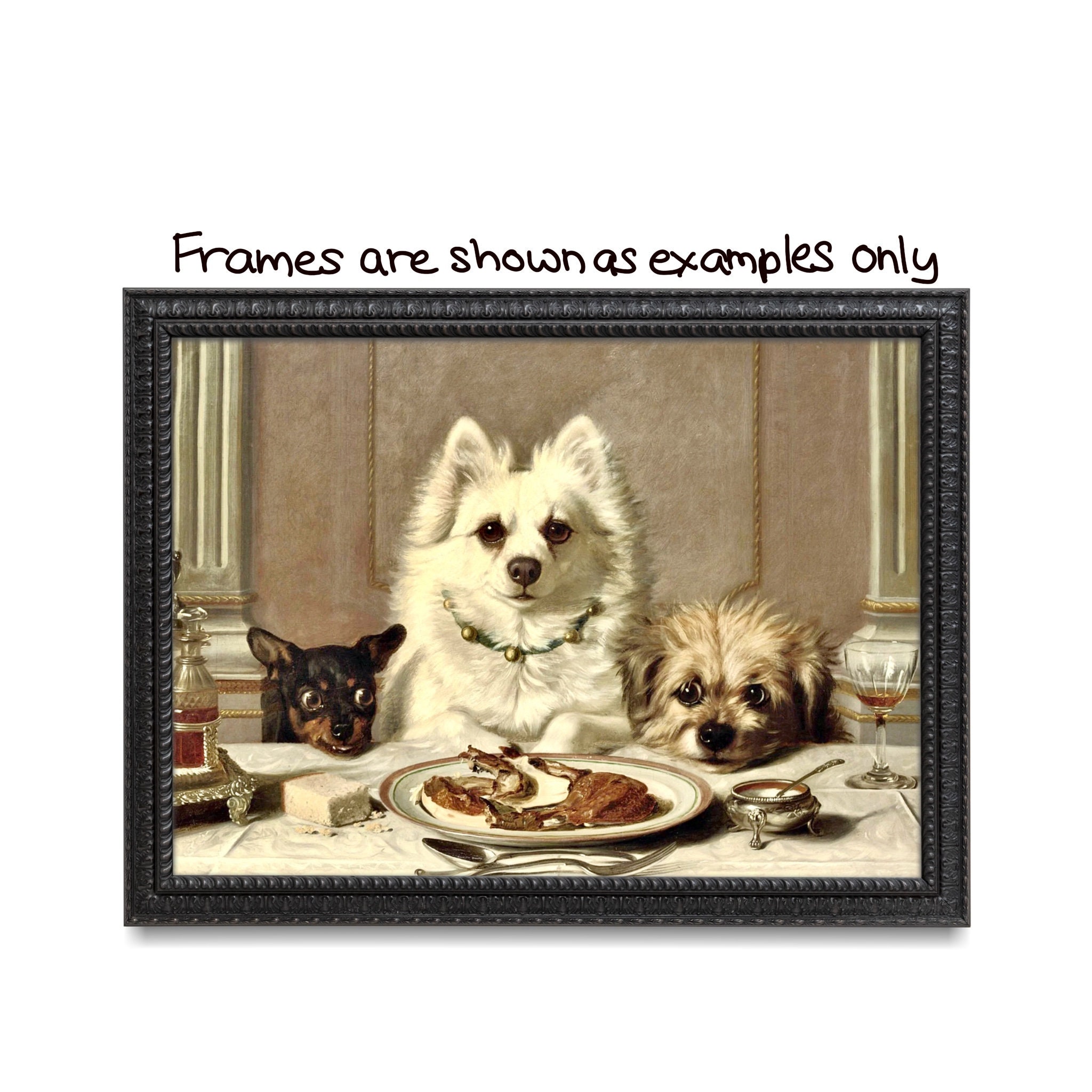 Silly Victorian Dogs Art, Exemplary Behavior, Funny Little Dog