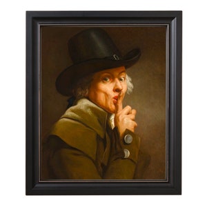 Joseph Ducreux "Silence" Art Print, 18th Century Portrait, Shhh