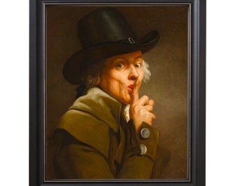 Joseph Ducreux "Silence" Art Print, 18th Century Portrait, Shhh