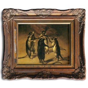 Renaissance Rats The Dance of the Rats, Unframed Art Print, Renaissance Art, Weird ...