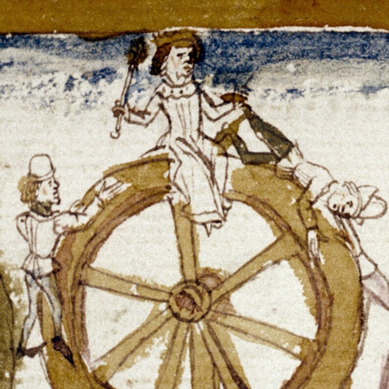 Wheel of Fortune Medieval Art, Middle Ages Castle, 14th Century, Queen ...