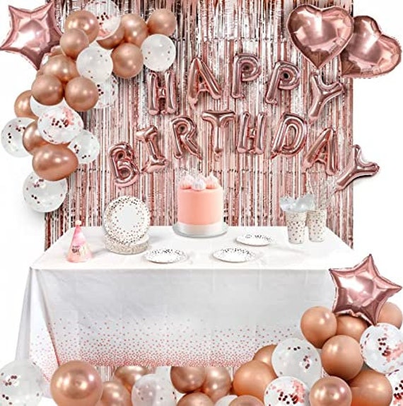 130 décorations d'anniversaire en or rose pour femme -  France