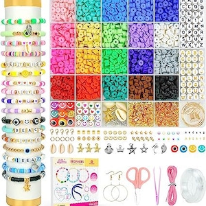 Clay Beads for Bracelets Making 4184PCS, 18 Colors 6mm Polymer