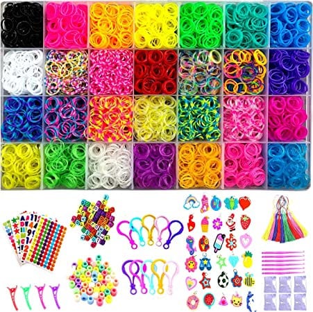 Rubber Band Bracelet Kit - 2500+ Loom Bracelet Making Kit Rubber Loom Bands  Refi