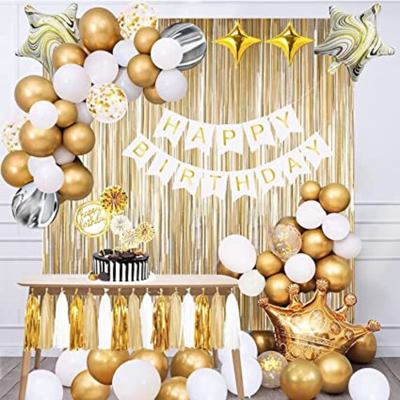 Gold birthday decorations deals