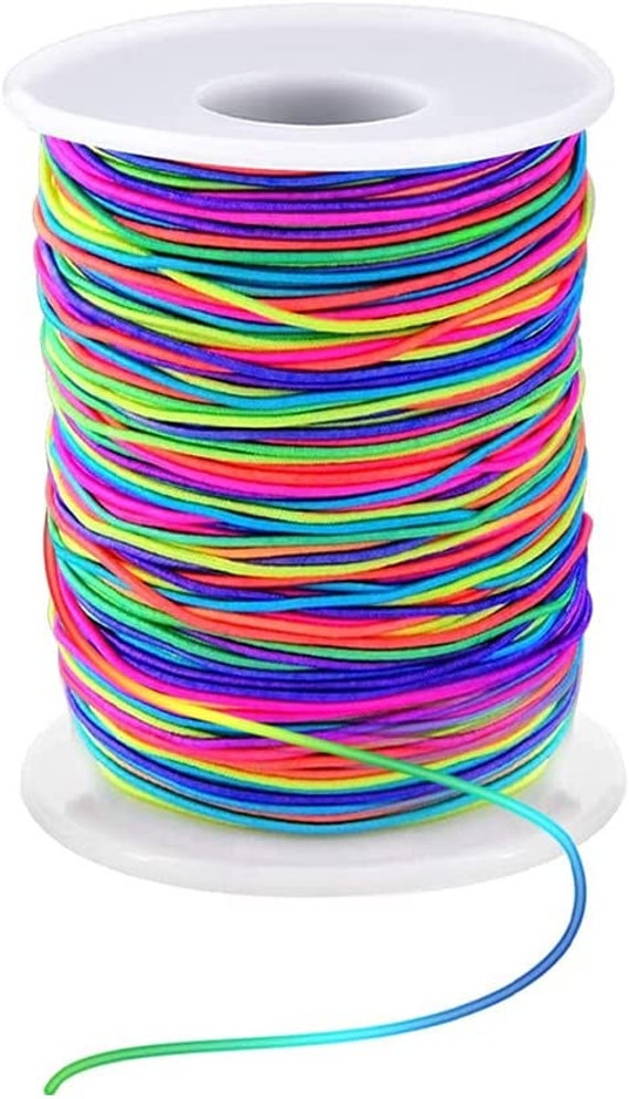 1mm Stretchy Bracelet String, Sturdy Rainbow Elastic String