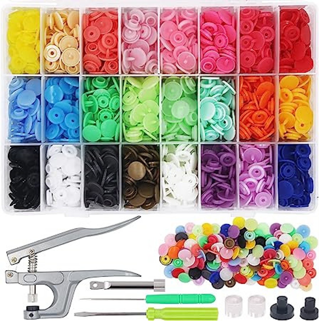 1440pcs Plastic Snap Buttons Nosew Snap Fasteners T5 Snaps With Snaps