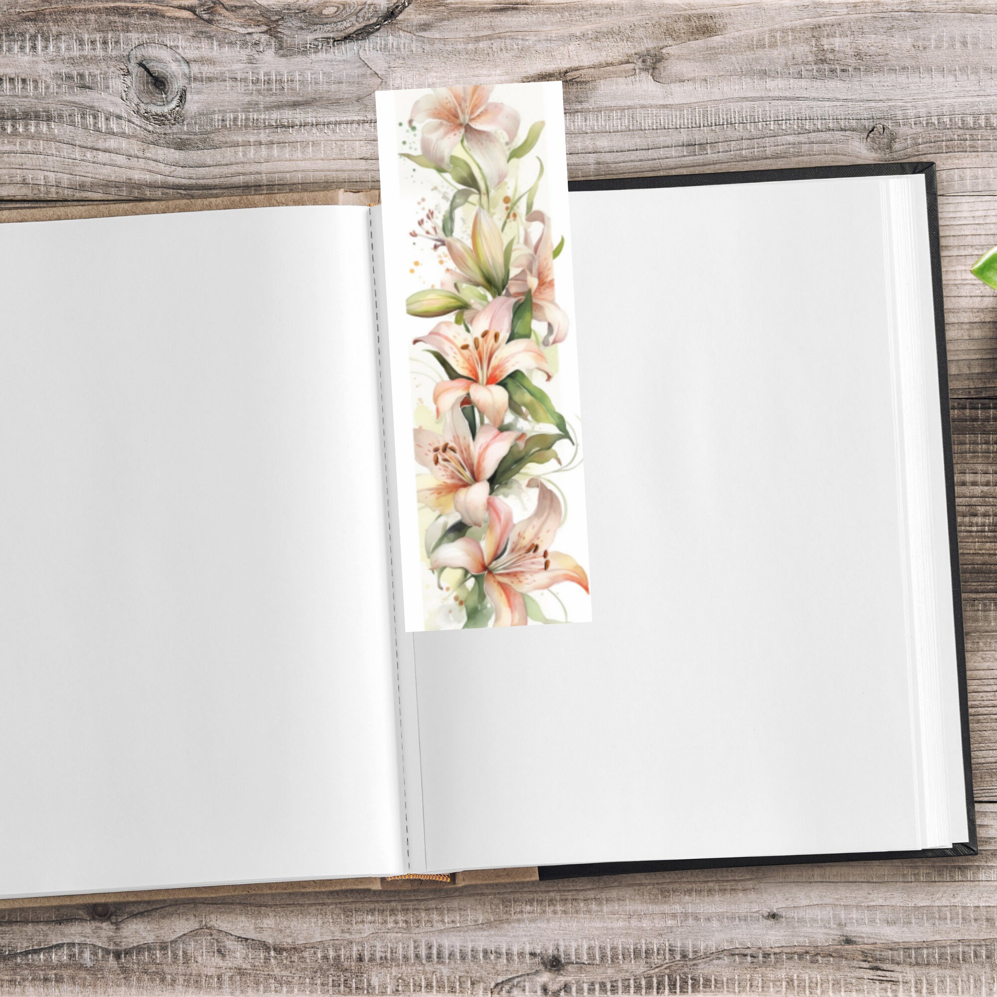 Lily Flower Printable Bookmarks, Lily Flower Themed Bookmark, Printable ...