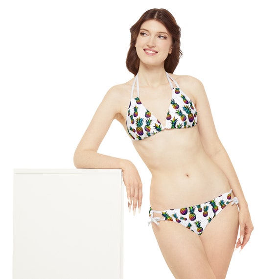 Swinger-friendly Pineapple Bikini Set Fun, Flirty Bold ENM