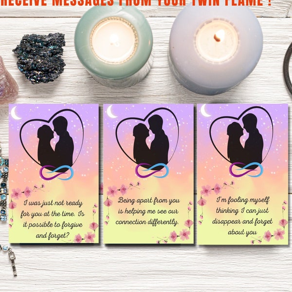 Twin Flame Oracle Cards Printable, Twin Flame Gift, Twin Flame Reading, Twin Flame Oracle Deck, Twin Flame Healing, Soulmate Reading