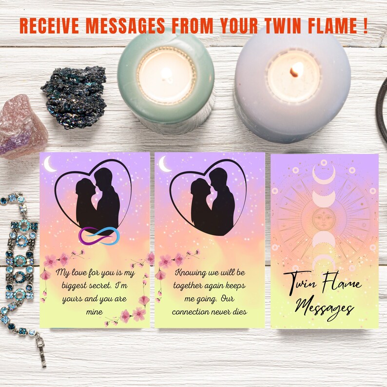 Twin Flame Oracle Cards Printable Twin Flame Gift Twin Flame Etsy