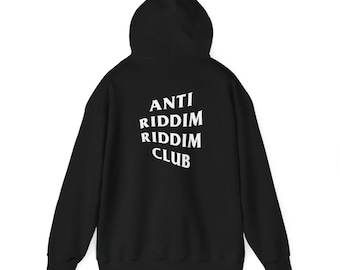 Anti Riddim Riddim Club - Maglietta Dubstep EDM Festival Rave - Felpa con cappuccio Bass Music